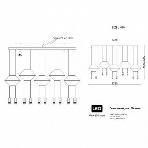 Подвесной светильник Imperiumloft Via Wireflow polyhedral Via01 в Ноябрьске - noyabrsk.ok-mebel.com | фото 2