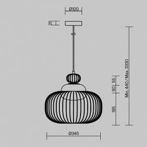 Подвесной светильник Maytoni Levitation MOD376PL-01G в Ноябрьске - noyabrsk.ok-mebel.com | фото 5