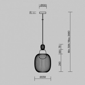 Подвесной светильник Maytoni Levitation MOD376PL-01G1 в Ноябрьске - noyabrsk.ok-mebel.com | фото 5