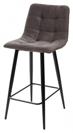 Полубарный стул CHILLI-QB графит #14, велюр / черный каркас (H=66cm) М-City в Ноябрьске - noyabrsk.ok-mebel.com | фото