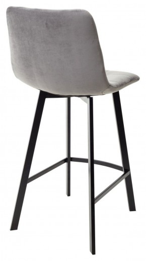 Полубарный стул CHILLI-QB SQUARE светло-серый #26, велюр / черный каркас (H=66cm) М-City в Ноябрьске - noyabrsk.ok-mebel.com | фото 4