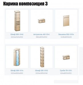 Прихожая Карина (модульная) в Ноябрьске - noyabrsk.ok-mebel.com | фото 8