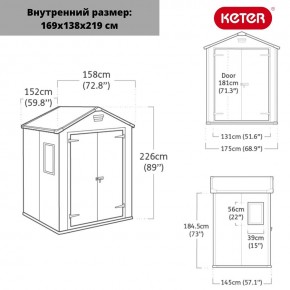 Сарай Манор 6x5DD (Manor 6x5DD) cерый/белый в Ноябрьске - noyabrsk.ok-mebel.com | фото 2