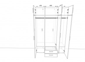 Шкаф 1500А Мокко (Антрацит/Мокко) в Ноябрьске - noyabrsk.ok-mebel.com | фото 2