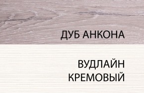 Шкаф 1D, OLIVIA, цвет вудлайн крем/дуб анкона в Ноябрьске - noyabrsk.ok-mebel.com | фото 3