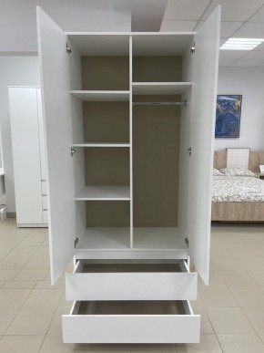 Шкаф 2-ств. с 2 ящиками "Бьянко" в Ноябрьске - noyabrsk.ok-mebel.com | фото 2