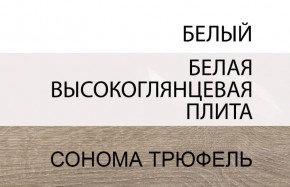 Шкаф 2D/TYP 20A, LINATE ,цвет белый/сонома трюфель в Ноябрьске - noyabrsk.ok-mebel.com | фото 4