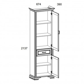 Шкаф 2D1S, MONAKO, цвет Сосна винтаж/дуб анкона в Ноябрьске - noyabrsk.ok-mebel.com | фото 3