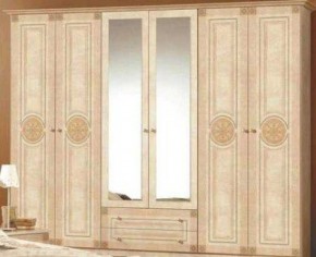 Шкаф 6-и дверный с зеркалами (02.146) Рома (беж) в Ноябрьске - noyabrsk.ok-mebel.com | фото 1