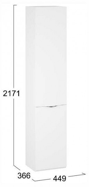 Шкаф для белья Глосс СМ-319.07.011 в Ноябрьске - noyabrsk.ok-mebel.com | фото 4