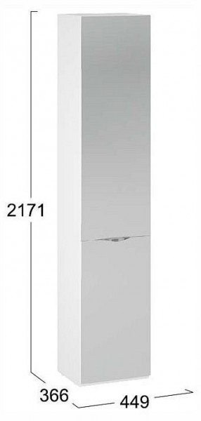 Шкаф для белья Глосс СМ-319.07.012 в Ноябрьске - noyabrsk.ok-mebel.com | фото 4