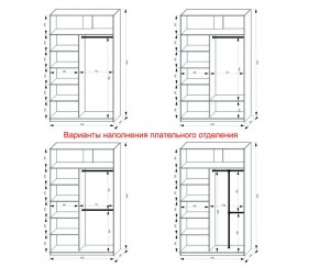 Шкаф-купе 1400 серии SOFT D1+D3+B2+PL1 (2 ящика+1штанга) профиль «Графит» в Ноябрьске - noyabrsk.ok-mebel.com | фото 7