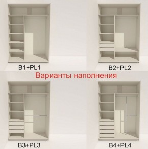 Шкаф-купе 1400 серии SOFT D8+D2+B2+PL4 (2 ящика+F обр.штанга) профиль «Капучино» в Ноябрьске - noyabrsk.ok-mebel.com | фото 4