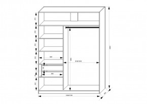 Шкаф-купе 1500 серии NEW CLASSIC K3+K3+B2+PL1 (2 ящика+1 штанга) профиль «Капучино» в Ноябрьске - noyabrsk.ok-mebel.com | фото 3