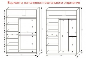 Шкаф-купе 1600 серии SOFT D1+D3+B2+PL1 (2 ящика+1штанга) профиль «Графит» в Ноябрьске - noyabrsk.ok-mebel.com | фото 7