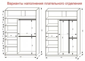 Шкаф-купе 1600 серии SOFT D6+D6+B2+PL3 (2 ящика+2штанги) профиль «Капучино» в Ноябрьске - noyabrsk.ok-mebel.com | фото 7