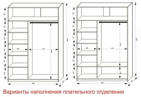 Шкаф-купе 1600 серии SOFT D6+D6+B2+PL3 (2 ящика+2штанги) профиль «Капучино» в Ноябрьске - noyabrsk.ok-mebel.com | фото 8