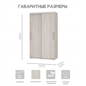 Шкаф-купе ШКК-11 (ясень белый) в Ноябрьске - noyabrsk.ok-mebel.com | фото 7