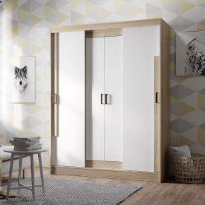 Шкаф-купе Смарт ШКК-06 (дуб сонома/белый) в Ноябрьске - noyabrsk.ok-mebel.com | фото