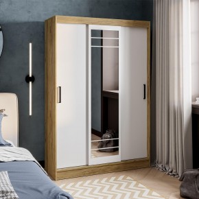 Шкаф-купе Тео ШКК-02 (крафт/белый) в Ноябрьске - noyabrsk.ok-mebel.com | фото