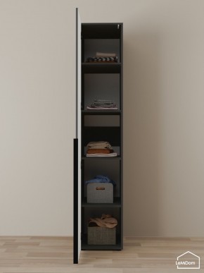 Шкаф Linnea MHR-1-2 2050х400х510 (Графит-М 11.1.25) в Ноябрьске - noyabrsk.ok-mebel.com | фото 4