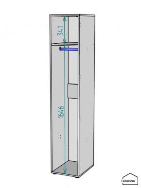 Шкаф Linnea MHR-1 2050х400х510 (ДВ-М 11.1.25) в Ноябрьске - noyabrsk.ok-mebel.com | фото 3