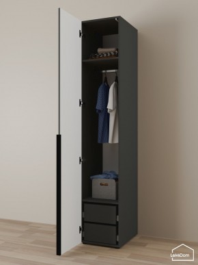 Шкаф Linnea MHR-1-3 2050х400х510 (Графит-М 11.1.25) в Ноябрьске - noyabrsk.ok-mebel.com | фото 5