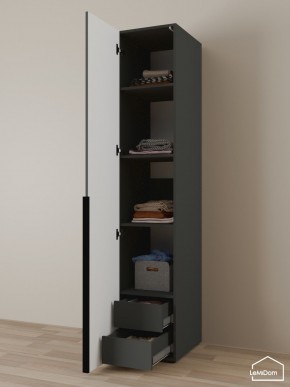 Шкаф Linnea MHR-1-4 2050х400х510 (Графит-М 11.1.25) в Ноябрьске - noyabrsk.ok-mebel.com | фото 6