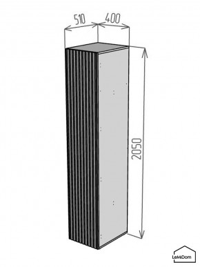 Шкаф Linnea MHR-1PO 2050х400х510 (Белый-М 11.1.2) в Ноябрьске - noyabrsk.ok-mebel.com | фото 2
