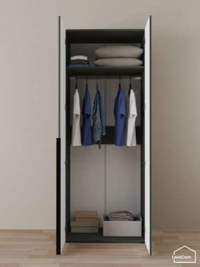 Шкаф Linnea MHR-2 2050х800х510 (Графит-М 11.1.25) в Ноябрьске - noyabrsk.ok-mebel.com | фото 4