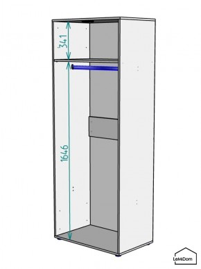 Шкаф Linnea MHR-2PO 2050х800х510 (Белый-М 11.1.2) в Ноябрьске - noyabrsk.ok-mebel.com | фото 3