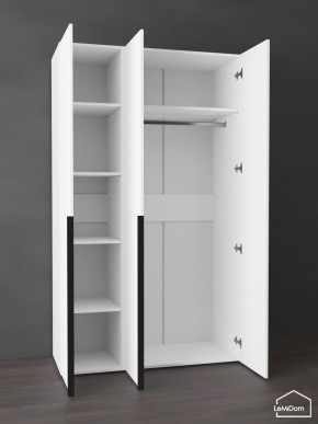 Шкаф Linnea MHR-3-1 2050х1200х510 (Белый-М 11.1.1) в Ноябрьске - noyabrsk.ok-mebel.com | фото 4