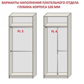 Шкаф распашной серия «ЗЕВС» (PL3/С1/PL2) Серый камень/Небраска натуральный в Ноябрьске - noyabrsk.ok-mebel.com | фото 10