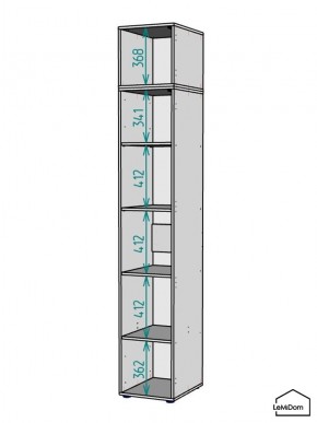 Шкаф с антресолью Linnea MHR-1A-2 2450х400х510 (Белый-М 11.1.2) в Ноябрьске - noyabrsk.ok-mebel.com | фото 3