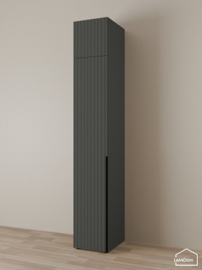 Шкаф с антресолью Linnea MHR-1A-2 2450х400х510 (Графит-М 11.1.25) в Ноябрьске - noyabrsk.ok-mebel.com | фото