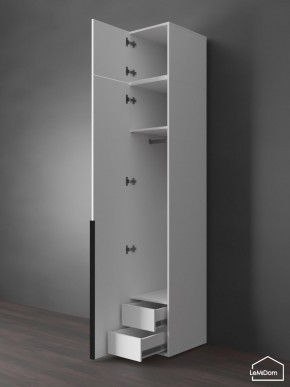 Шкаф с антресолью Linnea MHR-1A-3 2450х400х510 (Белый-М 11.1.1) в Ноябрьске - noyabrsk.ok-mebel.com | фото 6