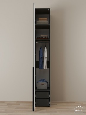 Шкаф с антресолью Linnea MHR-1A-3 2450х400х510 (Графит-М 11.1.25) в Ноябрьске - noyabrsk.ok-mebel.com | фото 6