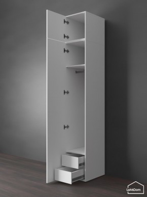 Шкаф с антресолью Linnea MHR-1POA-3 2450х400х510 (Белый-М 11.1.2) в Ноябрьске - noyabrsk.ok-mebel.com | фото 6