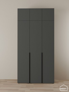 Шкаф с антресолью Linnea MHR-3A-2 2450х1200х510 (Графит-М 11.1.25) в Ноябрьске - noyabrsk.ok-mebel.com | фото