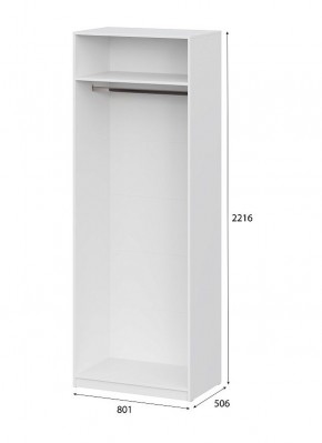 Шкаф ШК-5 (800) Белый текстурный в Ноябрьске - noyabrsk.ok-mebel.com | фото 4