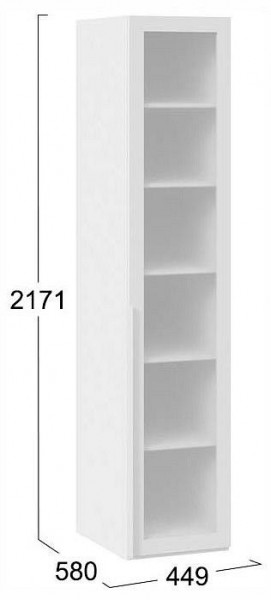 Шкаф-витрина Порто СМ-393.07.008 в Ноябрьске - noyabrsk.ok-mebel.com | фото 3
