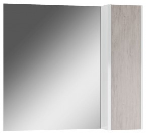 Шкаф-зеркало Uno 80 Дуб серый левый/правый Домино (DU1504HZ) в Ноябрьске - noyabrsk.ok-mebel.com | фото 1