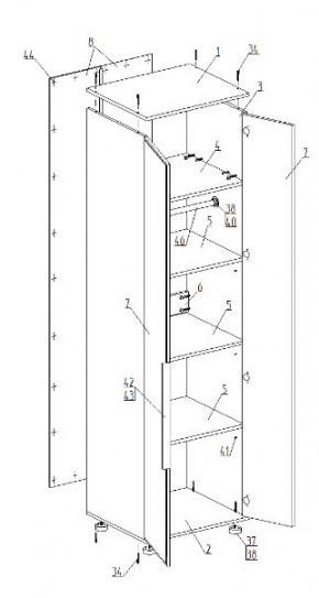 Спальный гарнитур "Лео" (модульный) в Ноябрьске - noyabrsk.ok-mebel.com | фото 10