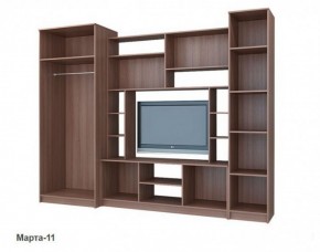 Стенка Марта 11 (Венге/Беленый дуб) в Ноябрьске - noyabrsk.ok-mebel.com | фото 4