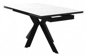 Стол BELLUNO 160 MARBLES KL-99 Белый мрамор матовый, итальянская керамика/ черный каркас, ®DISAUR в Ноябрьске - noyabrsk.ok-mebel.com | фото 2