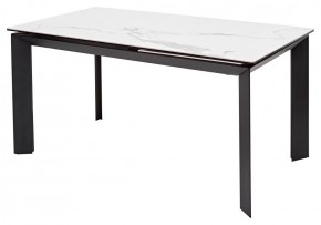 Стол CREMONA 140 HIGH GLOSS STATUARIO Белый мрамор глянцевый, керамика/ черный каркас, ®DISAUR в Ноябрьске - noyabrsk.ok-mebel.com | фото 7