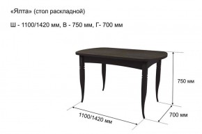 Стол раскладной Ялта (опоры массив цилиндрический) в Ноябрьске - noyabrsk.ok-mebel.com | фото 5