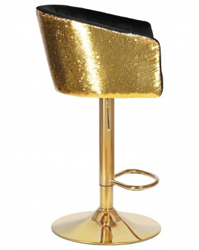 Стул барный DOBRIN DARCY GOLD SHINY, черный велюр с золотыми пайетками в Ноябрьске - noyabrsk.ok-mebel.com | фото 3