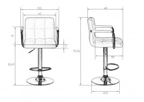 Стул барный DOBRIN KRUGER ARM BLACK, черный вельвет (LAR-E2041-52) в Ноябрьске - noyabrsk.ok-mebel.com | фото 7