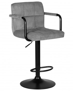 Стул барный DOBRIN KRUGER ARM BLACK, серый вельвет (LAR-E2041-25) в Ноябрьске - noyabrsk.ok-mebel.com | фото